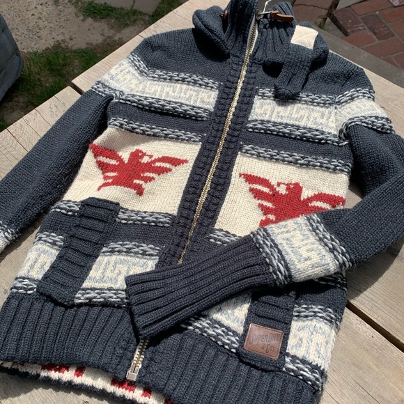 Vintage Superdry thick knit heavy sweater jacket - Picture 6 of 15